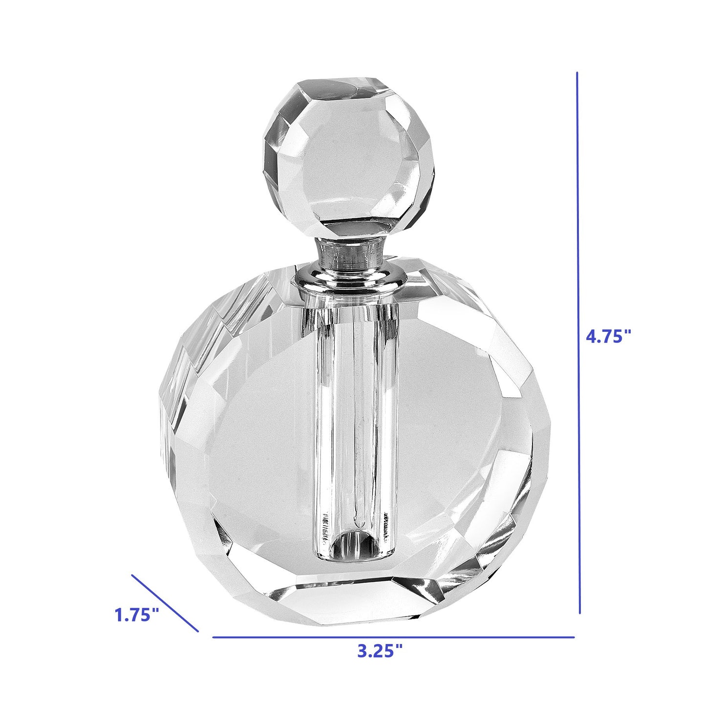 5" Clear Crystal Decorative Perfume Bottle
