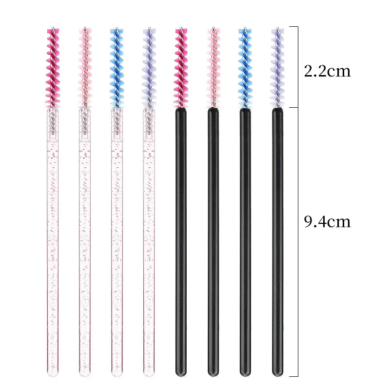 50Pcs Disposable Eyelash Brushes Set