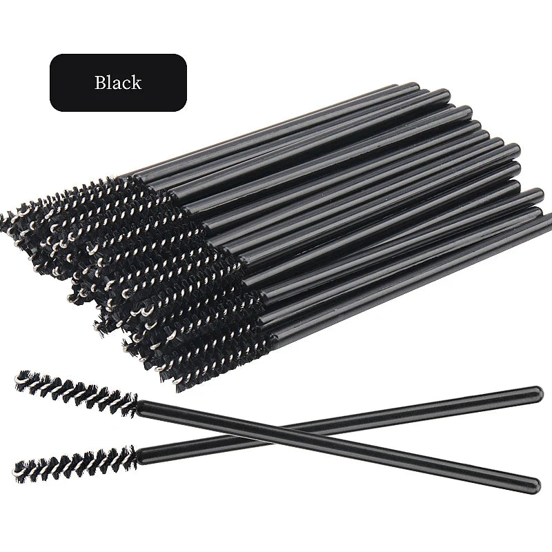 50Pcs Disposable Eyelash Brushes Set