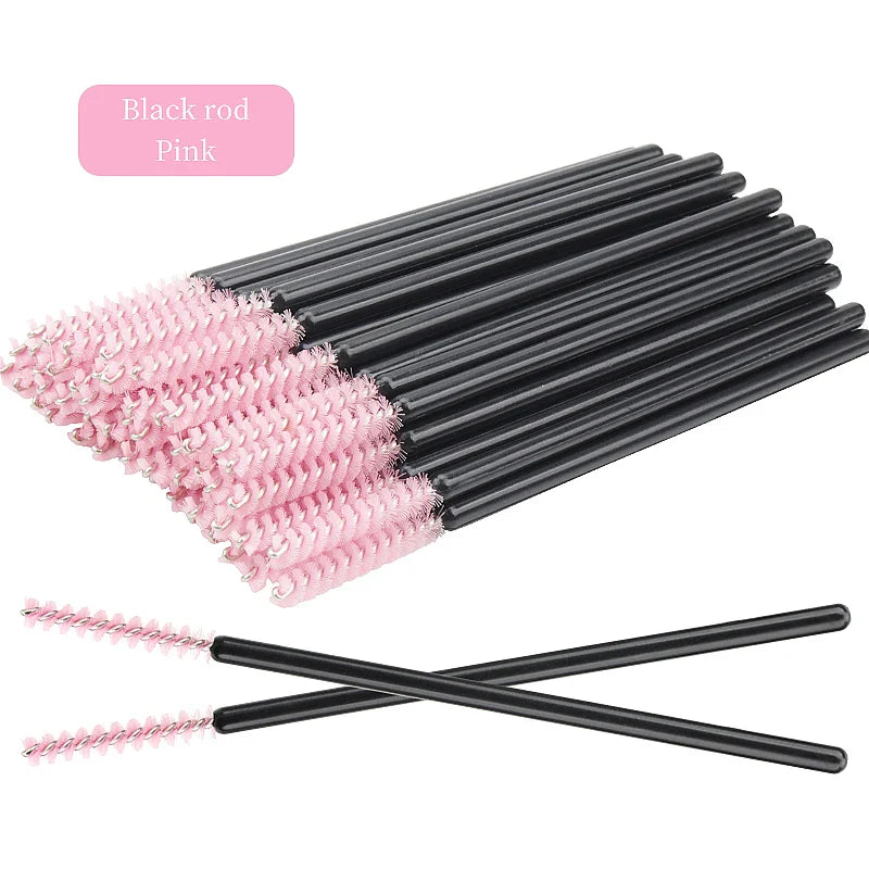 50Pcs Disposable Eyelash Brushes Set