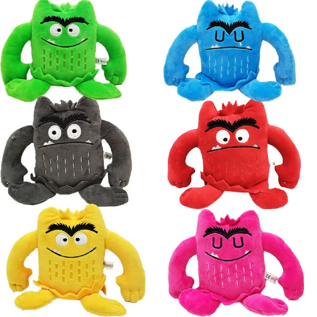 6pcs Color Monster Kawaii Plush Toys for Kids