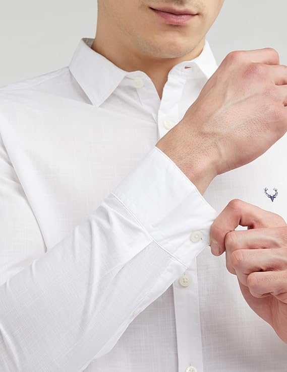 Allen Solly Men Cotton Plain Slim Fit Shirt
