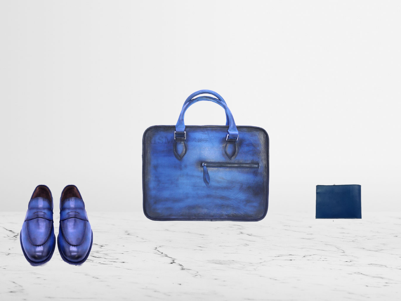 Men's Blue Leather Gift Set-0