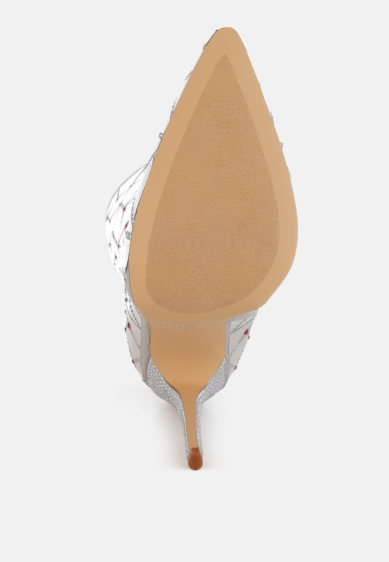 Echostage Rhinestones Embellished Metallic Boots-4