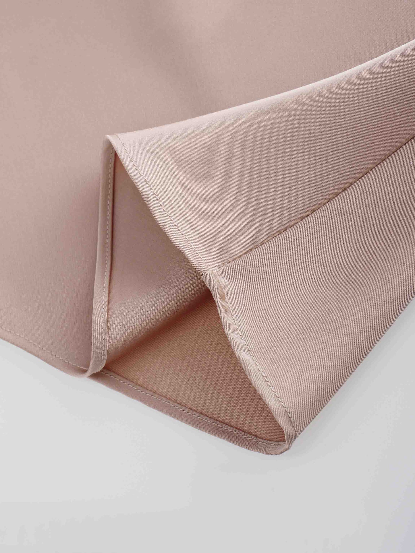 Solid Satin Slip Skirt-Natural-4