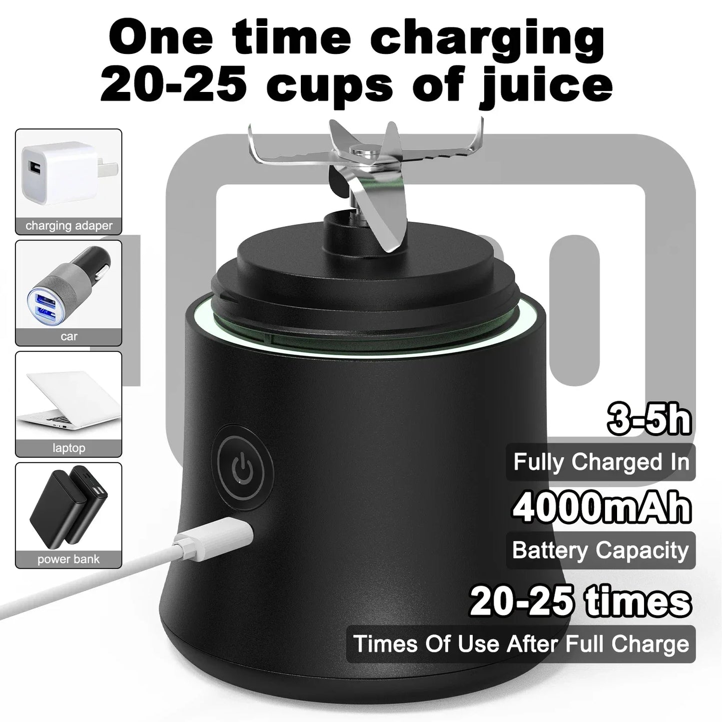 Portable Electric Juicer Rechargeable Mini Blender