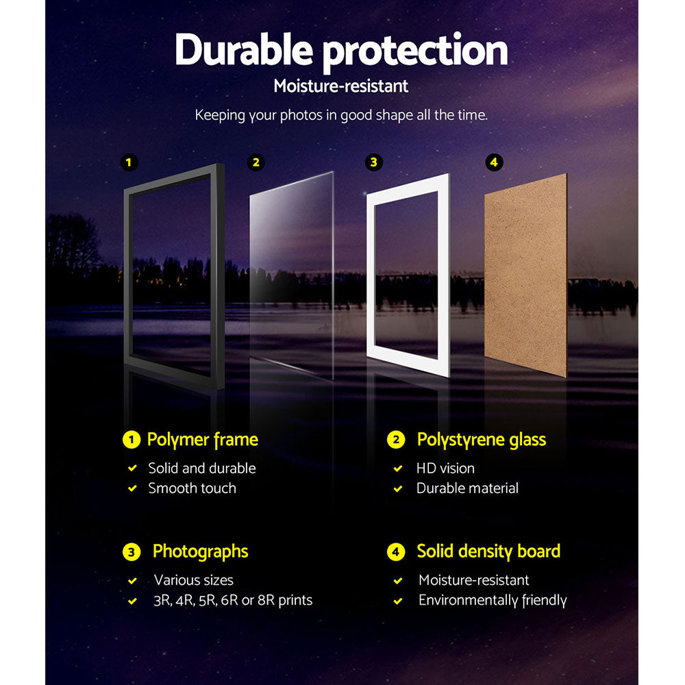 NNEDSZ 11 Photo Frame Wall Set Collage Picture Frames Home Decor Present Gift Black