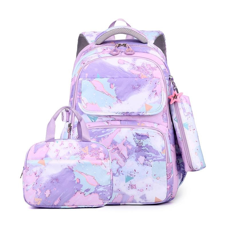 NNEDSZ Backpack Set with Lunch Bag & Pencil Case for Kids - Purple