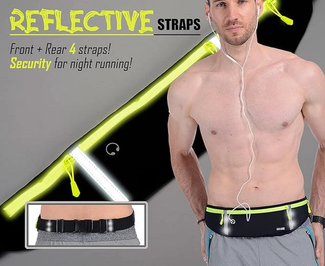 Slim Running Belt, Workout Fanny Pack for Men Women, Exercise Waist Pack for Apple iPhone Holder