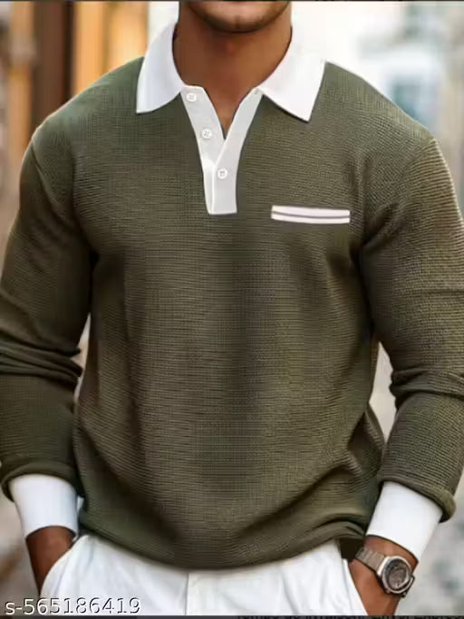 Men's Polo Tshirt ll Full Sleeve Tshirt ll Collar Tshirt
