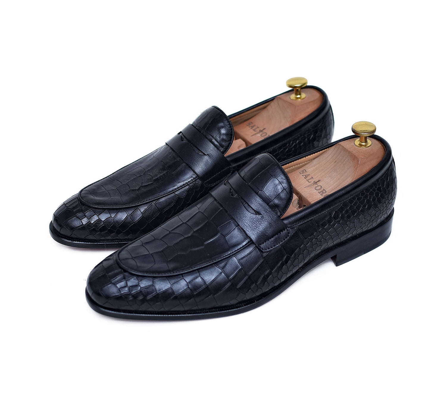 Seville - Black Slip-On Penny Loafers-0