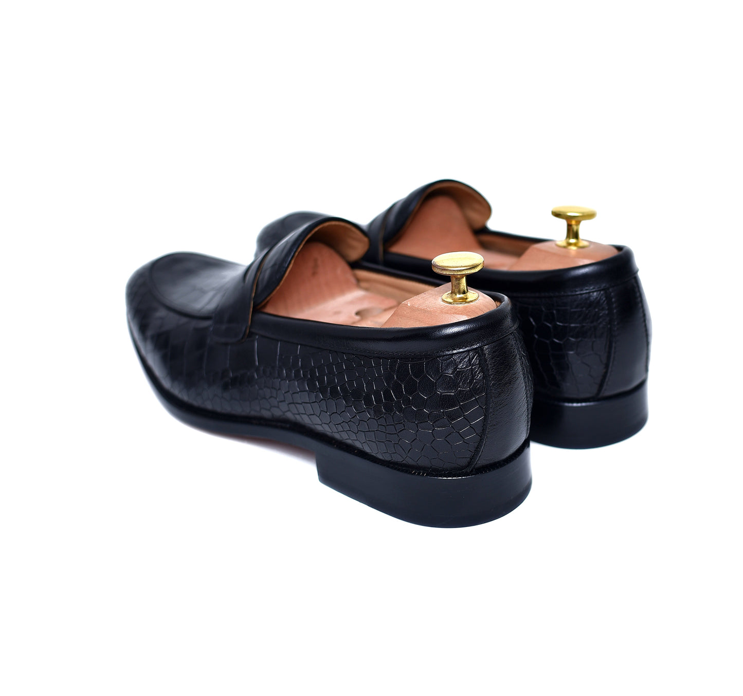 Seville - Black Slip-On Penny Loafers-1