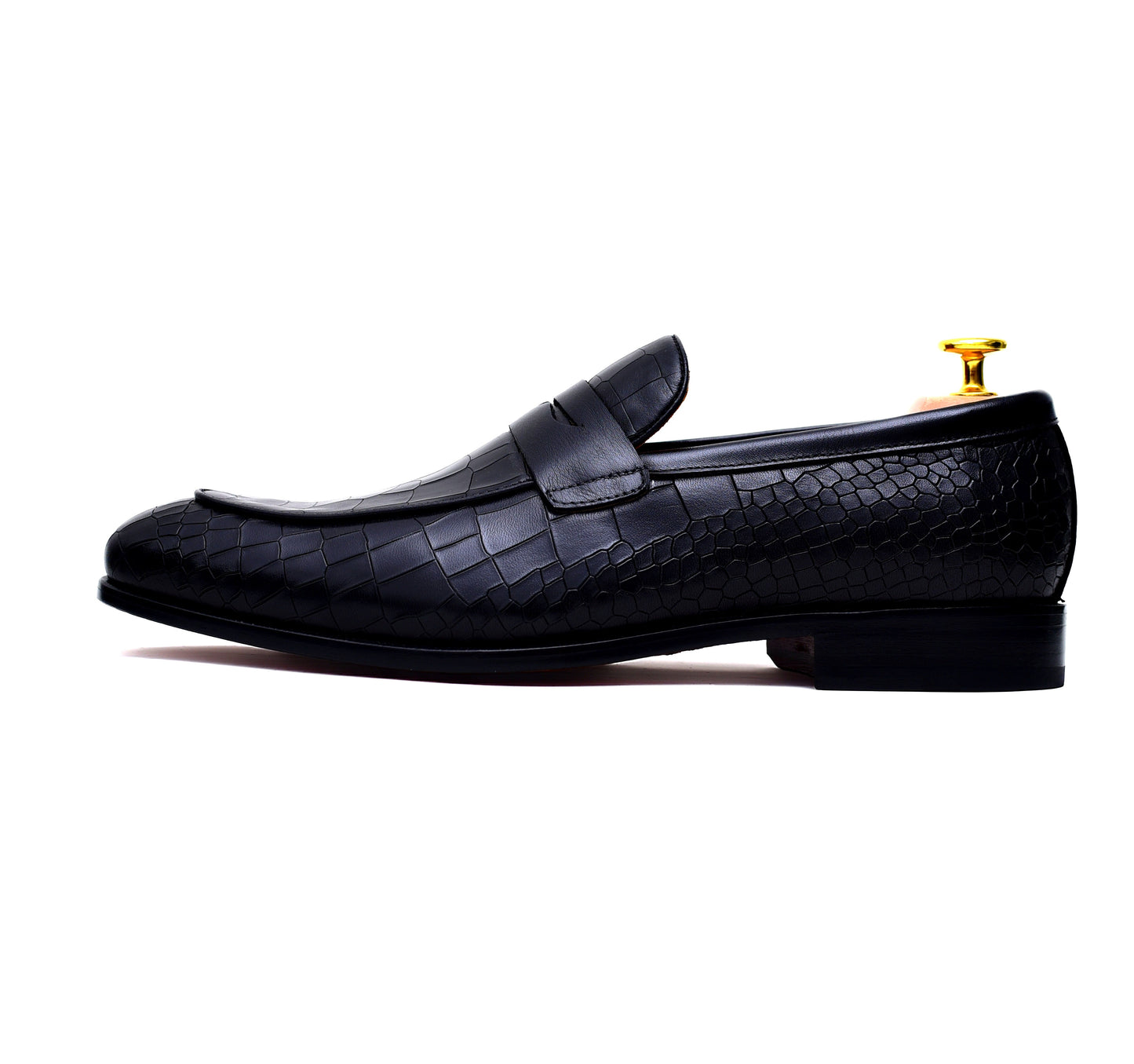 Seville - Black Slip-On Penny Loafers-4