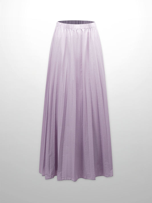 Nylon Circle Skirt-Mauve-0