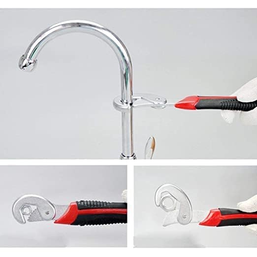 kitchen shop Stainless Steel Socket Adjustable Universal Multi Function Wrench Spanner Set Tools Snap and Grip Open End Snap N Grip Tool Spanner 9Mm to 32 Mm Works (Set of 2 Piece) (snap n griip)