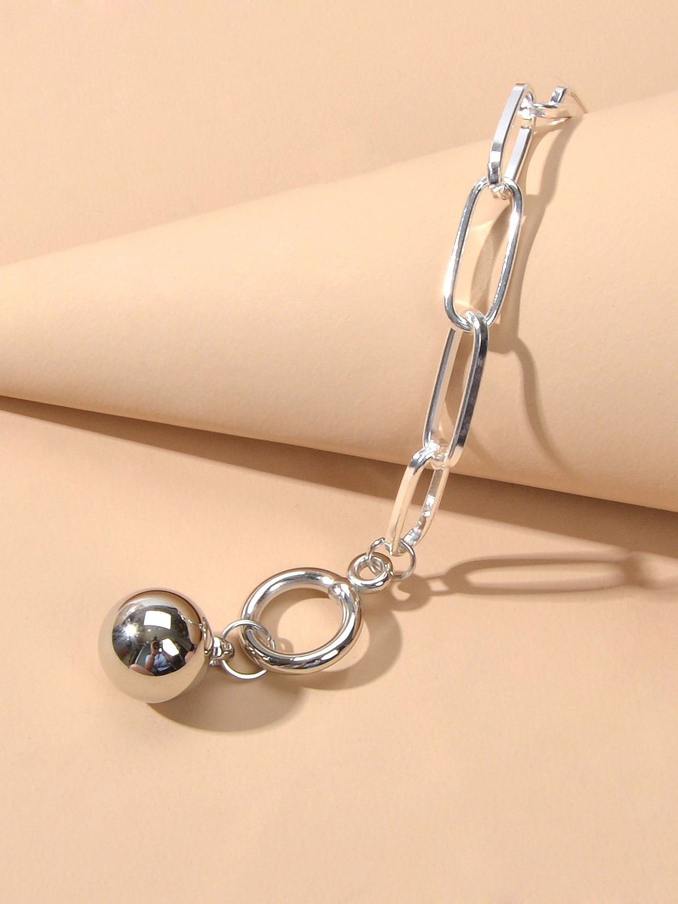 Fashion Jewellery Silver Chain Beads Charm Bracelet Minimalist Women Accessories