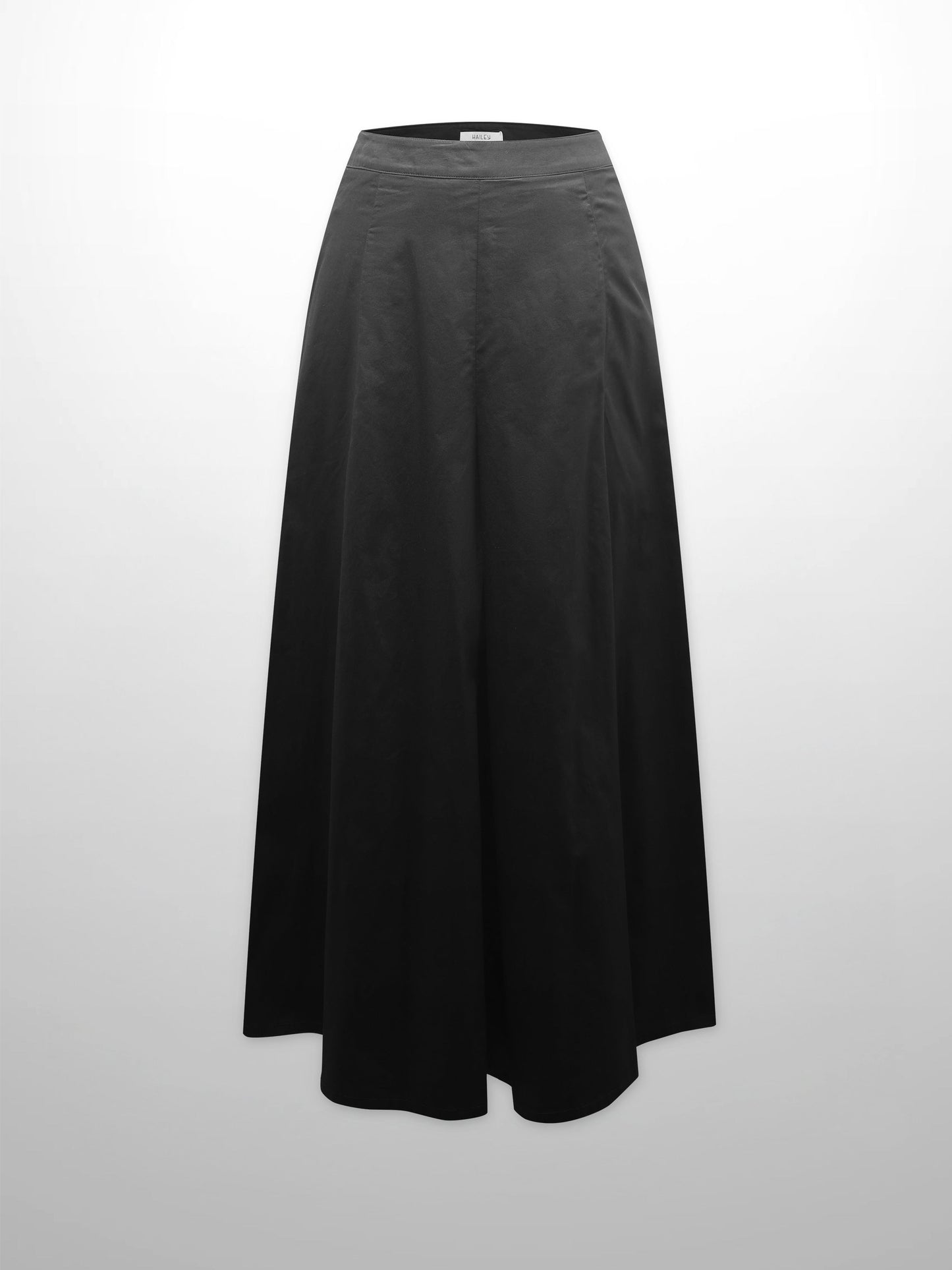 Stitch Down Cotton Pleated Skirt-Black-0