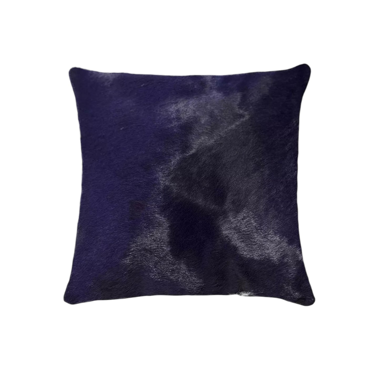 Set of Two 18" Navy Cowhide Throw Pillow