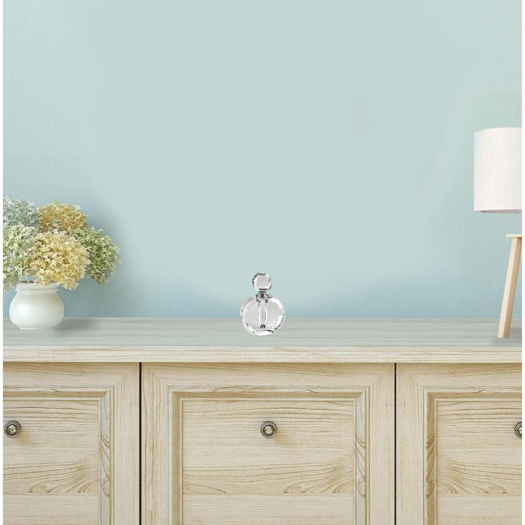 5" Clear Crystal Decorative Perfume Bottle