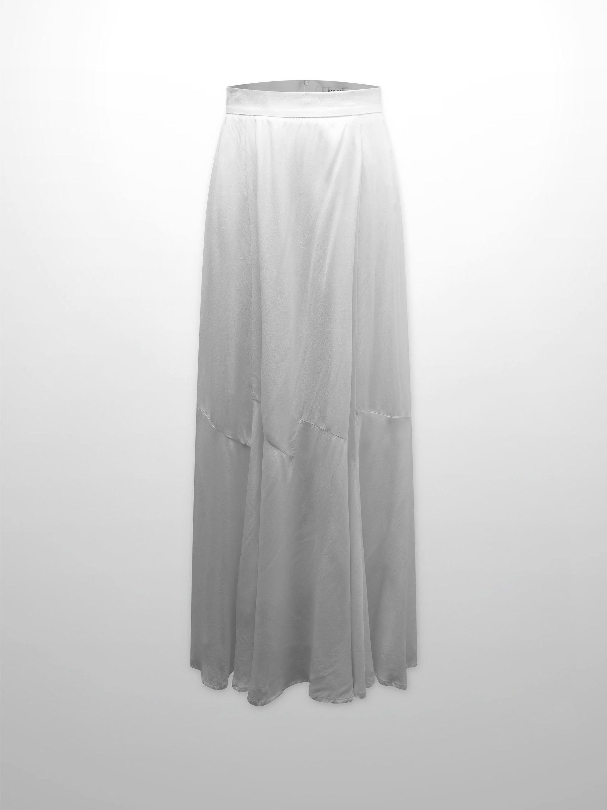 TRUMPET FLARE SKIRT-WHITE-0