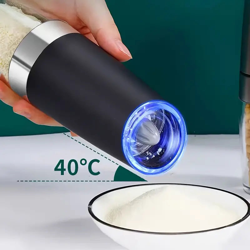NNETM Spice up your life with the Gravity Electric Pepper and Salt Grinder Set