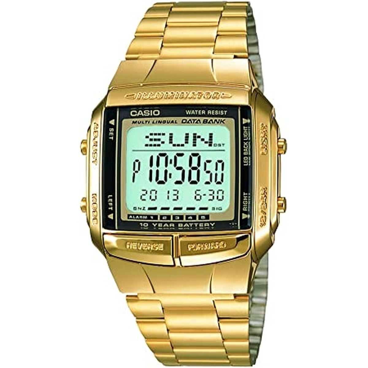 Men's Watch Casio DATABANK Golden (Ø 38 mm)-0