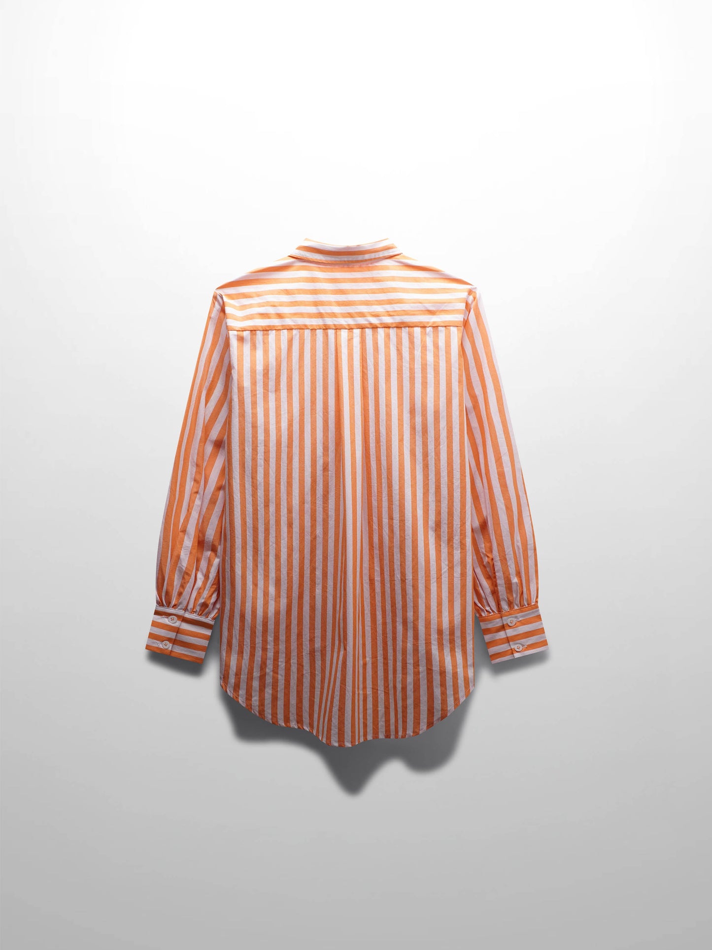 Striped Pocket Cotton Blouse-Orange-2