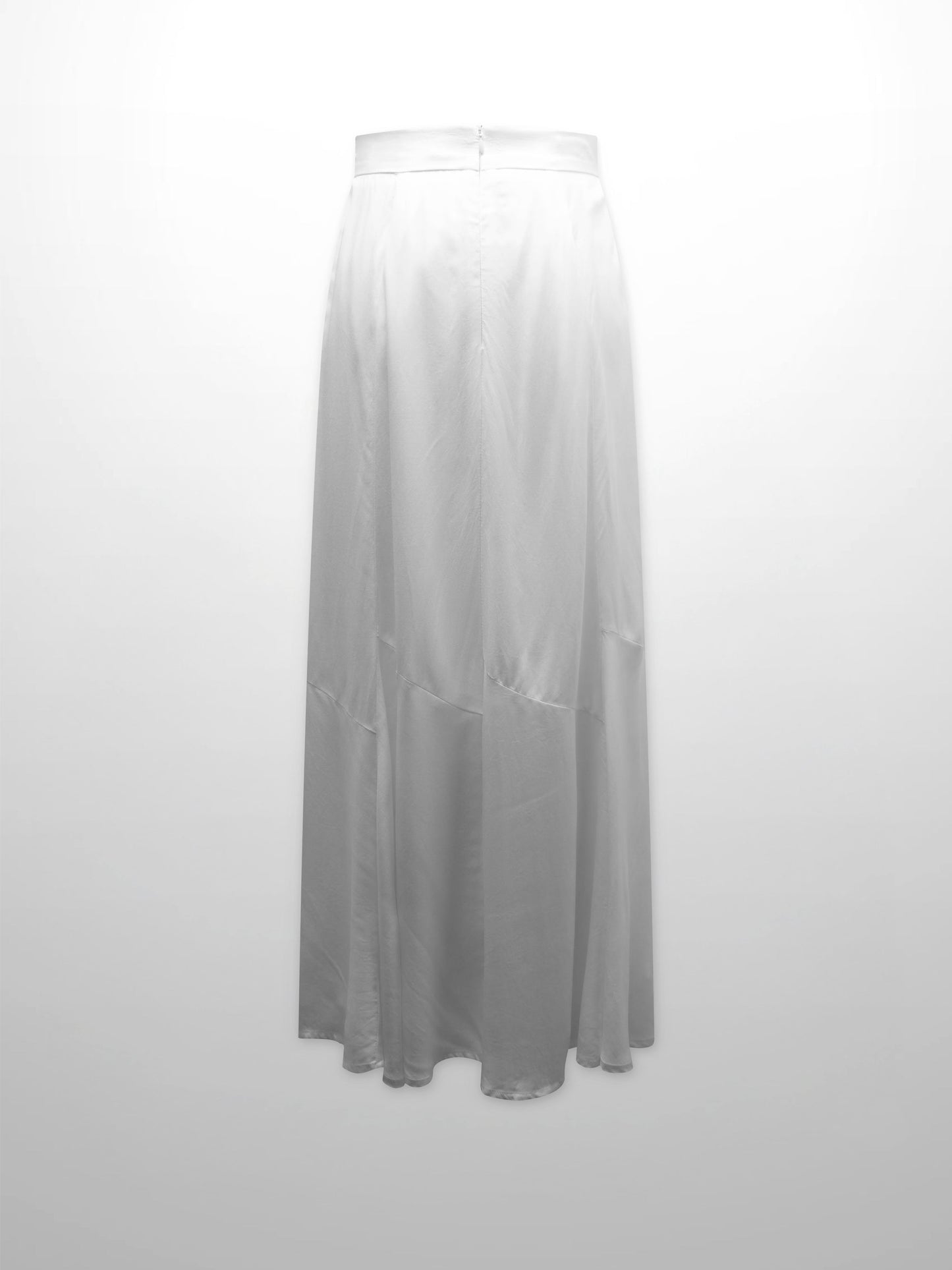 TRUMPET FLARE SKIRT-WHITE-1
