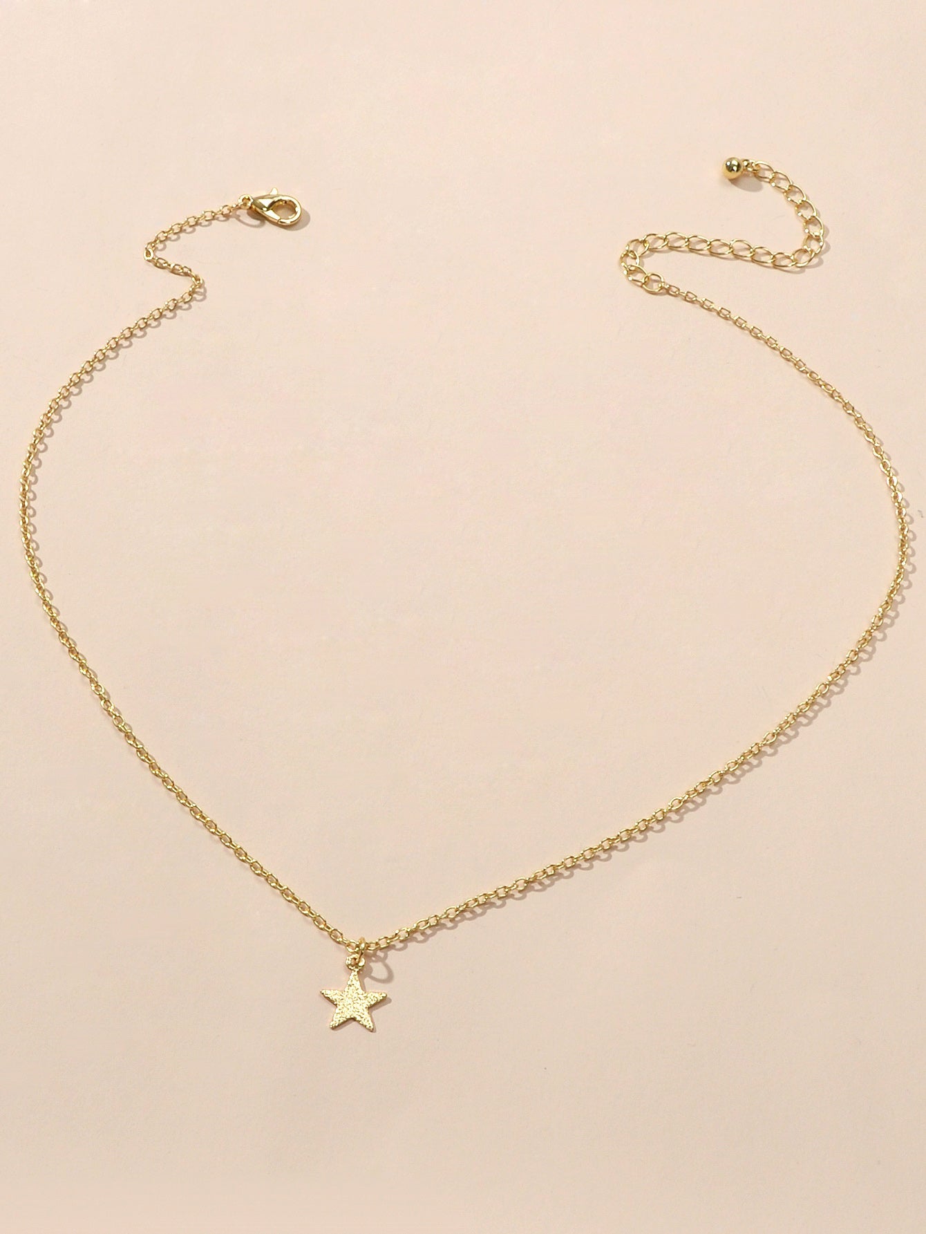 Female Jewellery Gold Chain Lightweight Star Pendant Minimalist Necklace Collar