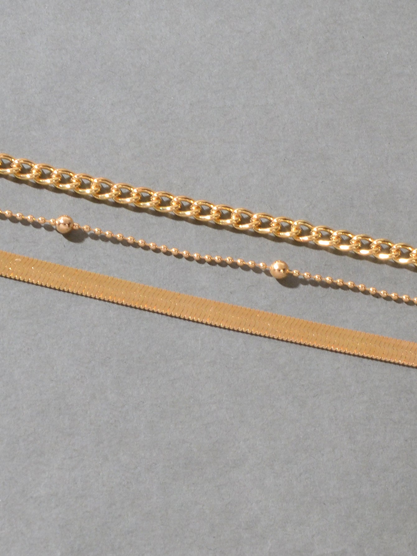 Gold Silver Multi-layer Chain Adjustable Bracelet Women Multiple Style Jewellery