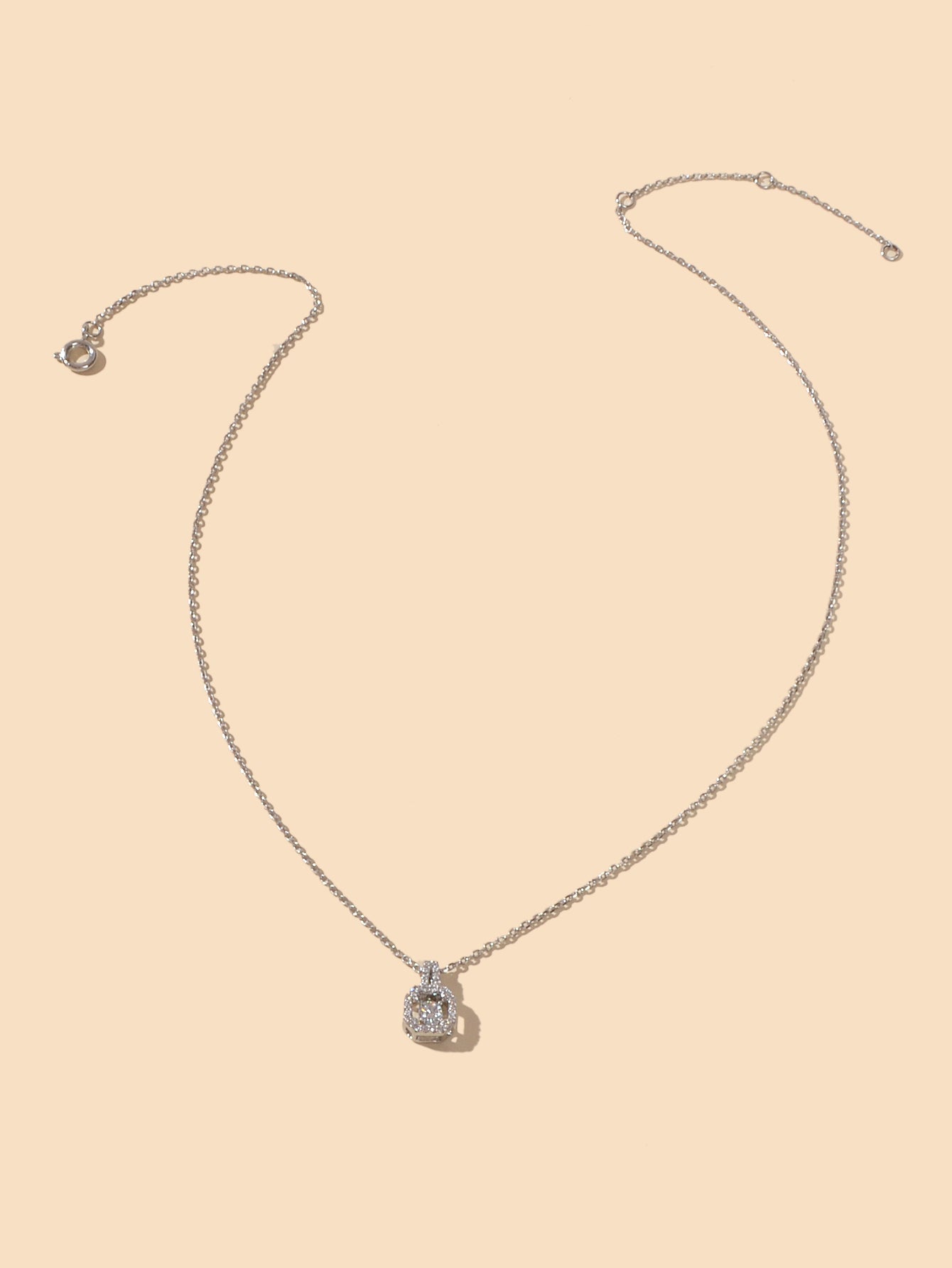 Perfect Wedding Engagement Jewellery Silver Chain Faux Zircon Square Necklace