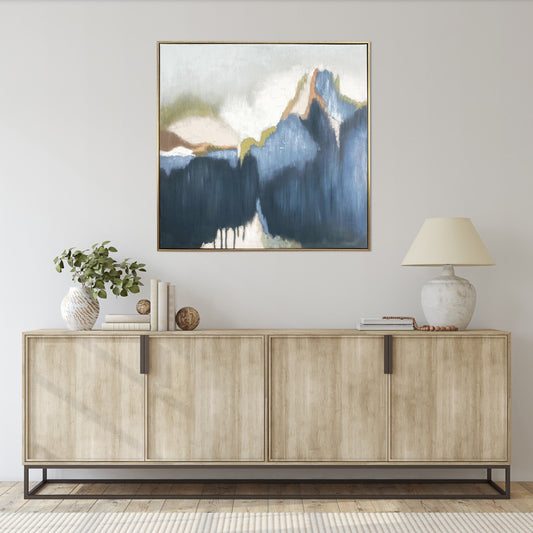 Abstract Vision Gold Floater Frame Painting Wall Art