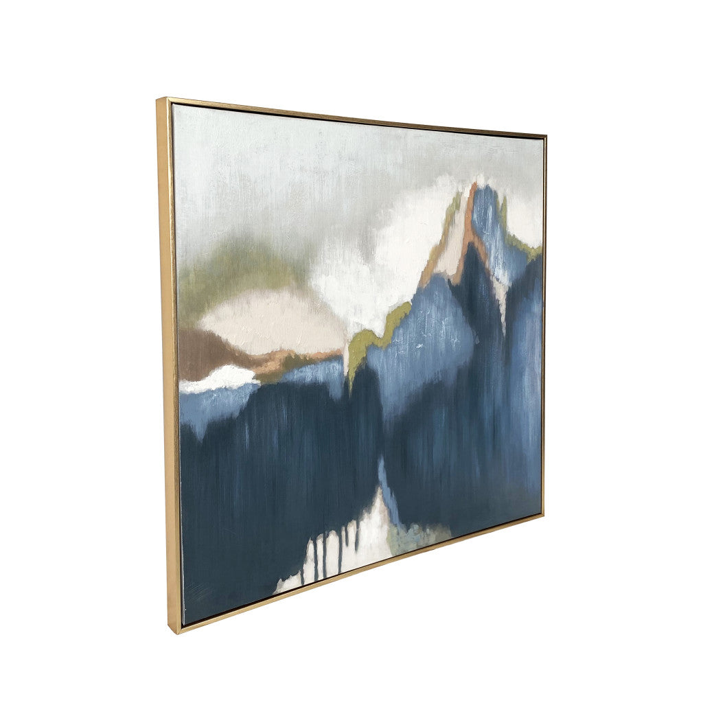 Abstract Vision Gold Floater Frame Painting Wall Art