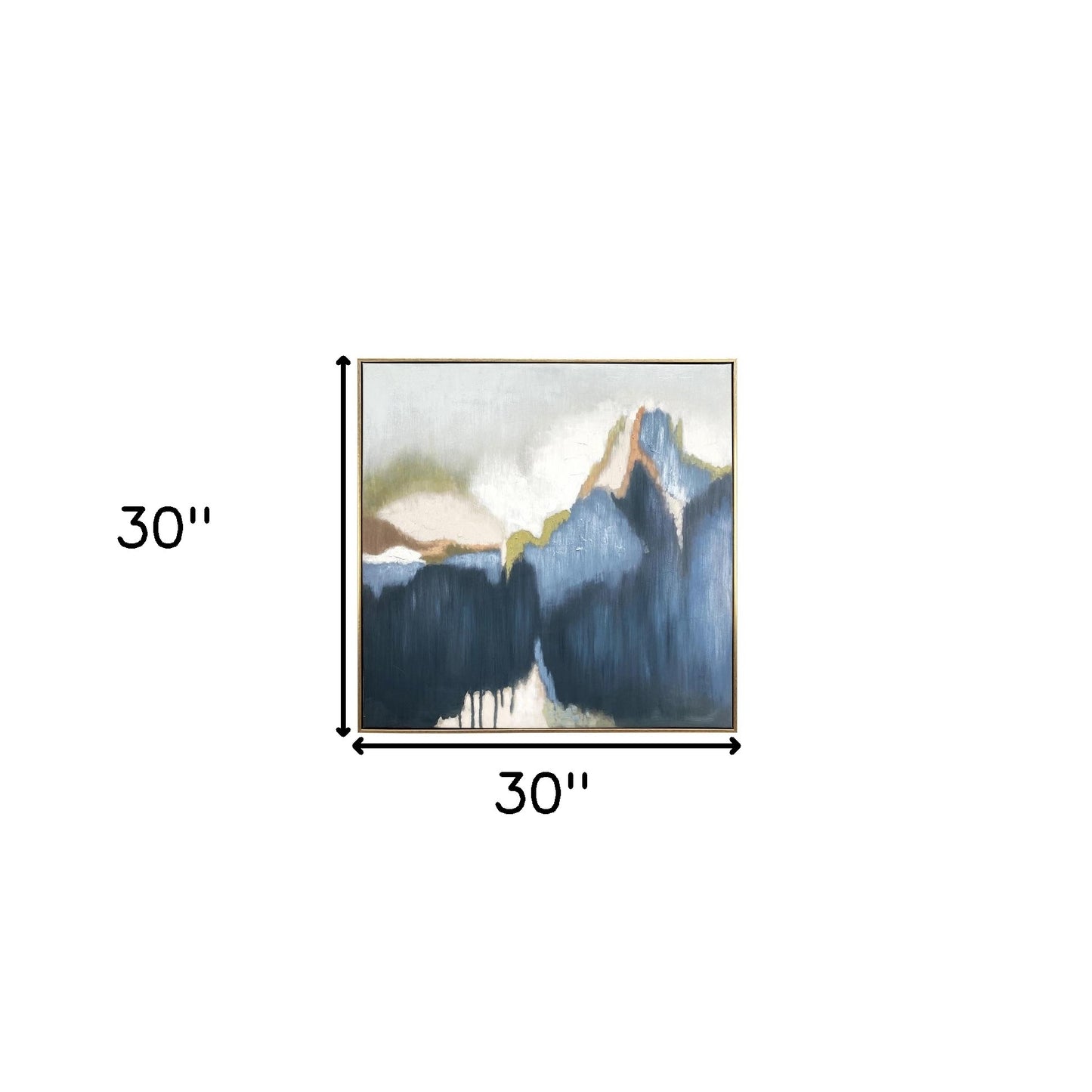 Abstract Vision Gold Floater Frame Painting Wall Art