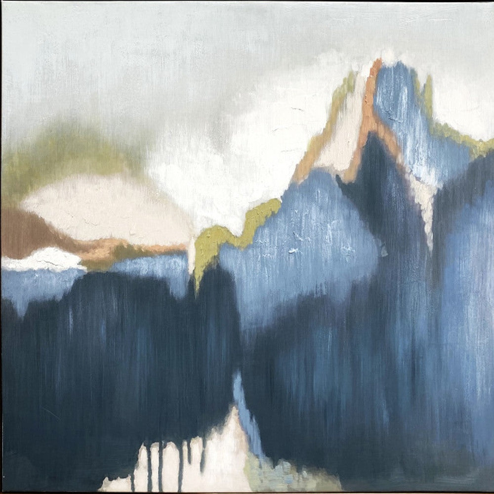 Abstract Vision Gold Floater Frame Painting Wall Art