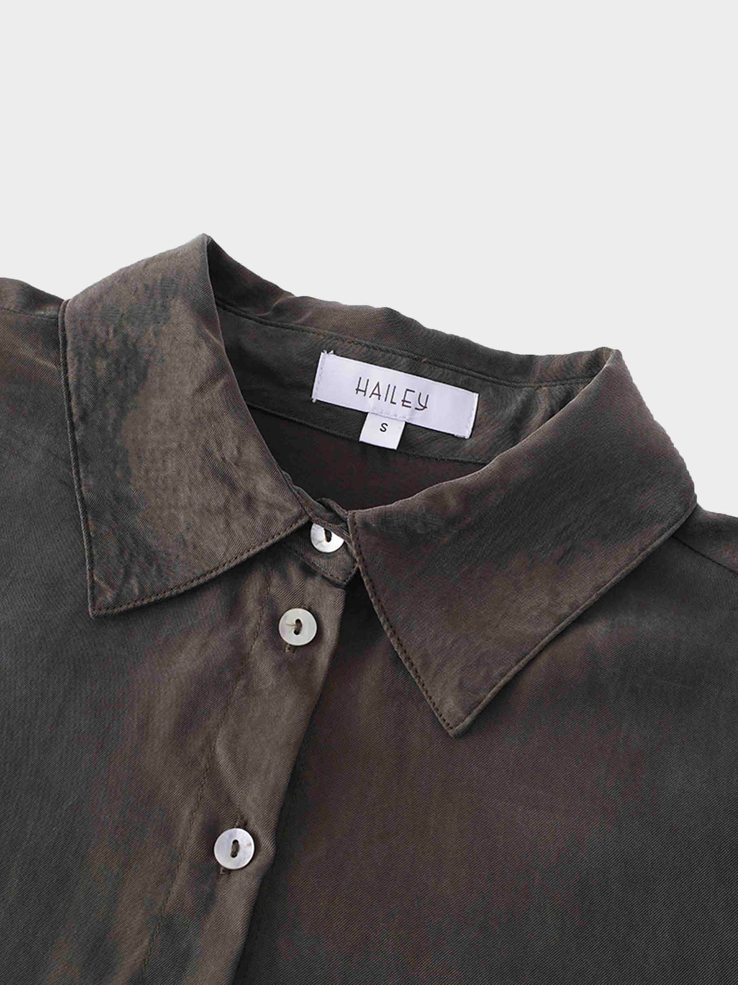 Cupro Blouse-Olive-2