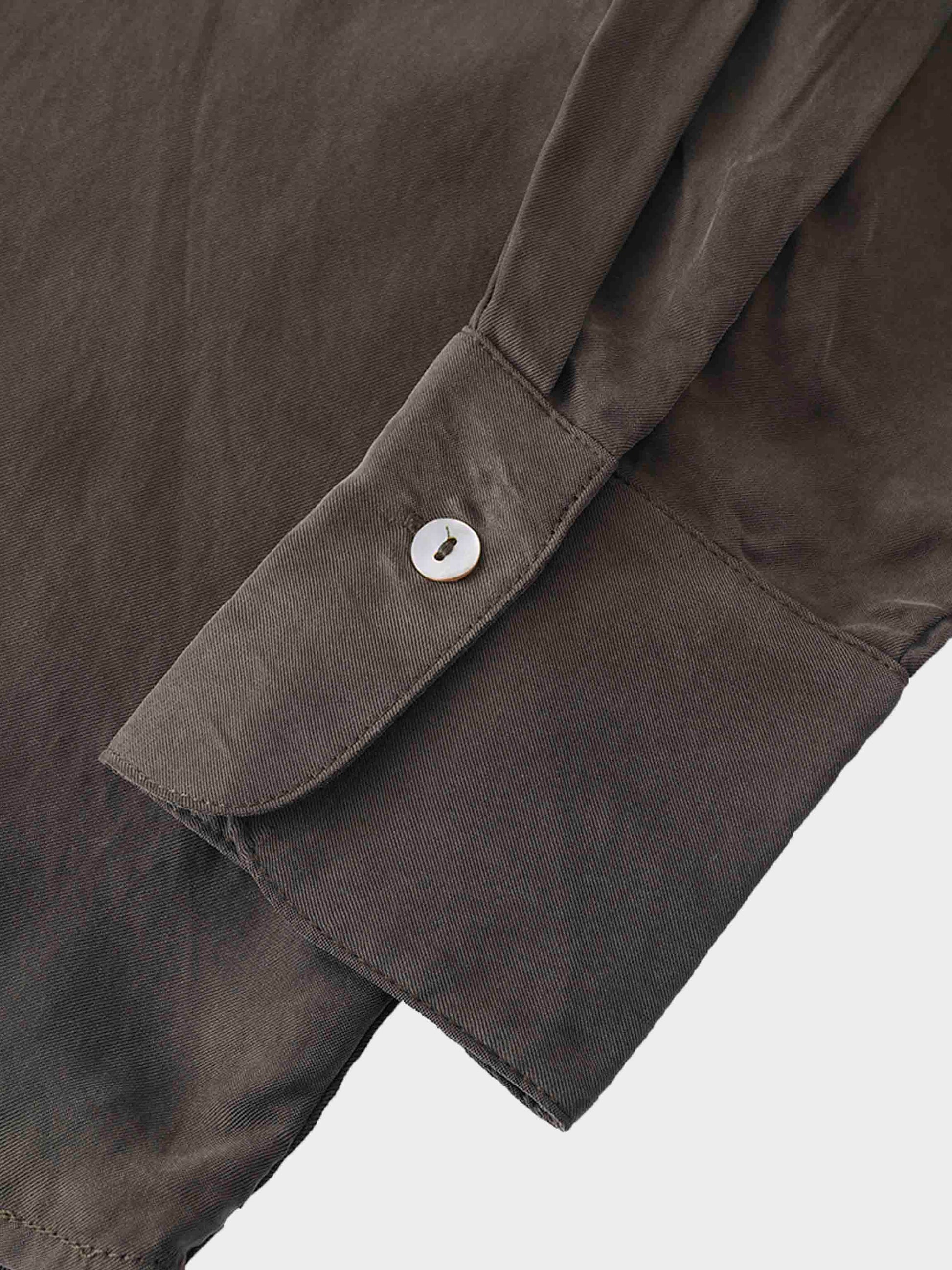 Cupro Blouse-Olive-4