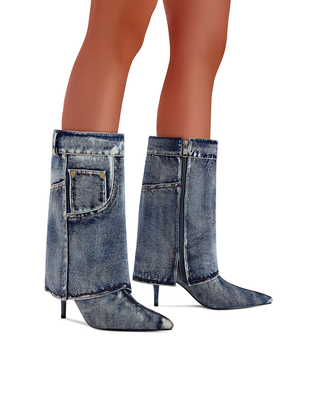 Alessia Denim Stiletto Boot