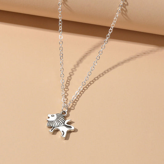 Ladies Jewellery Silver Chain Little Lion Necklace Wholesale Price Accessories