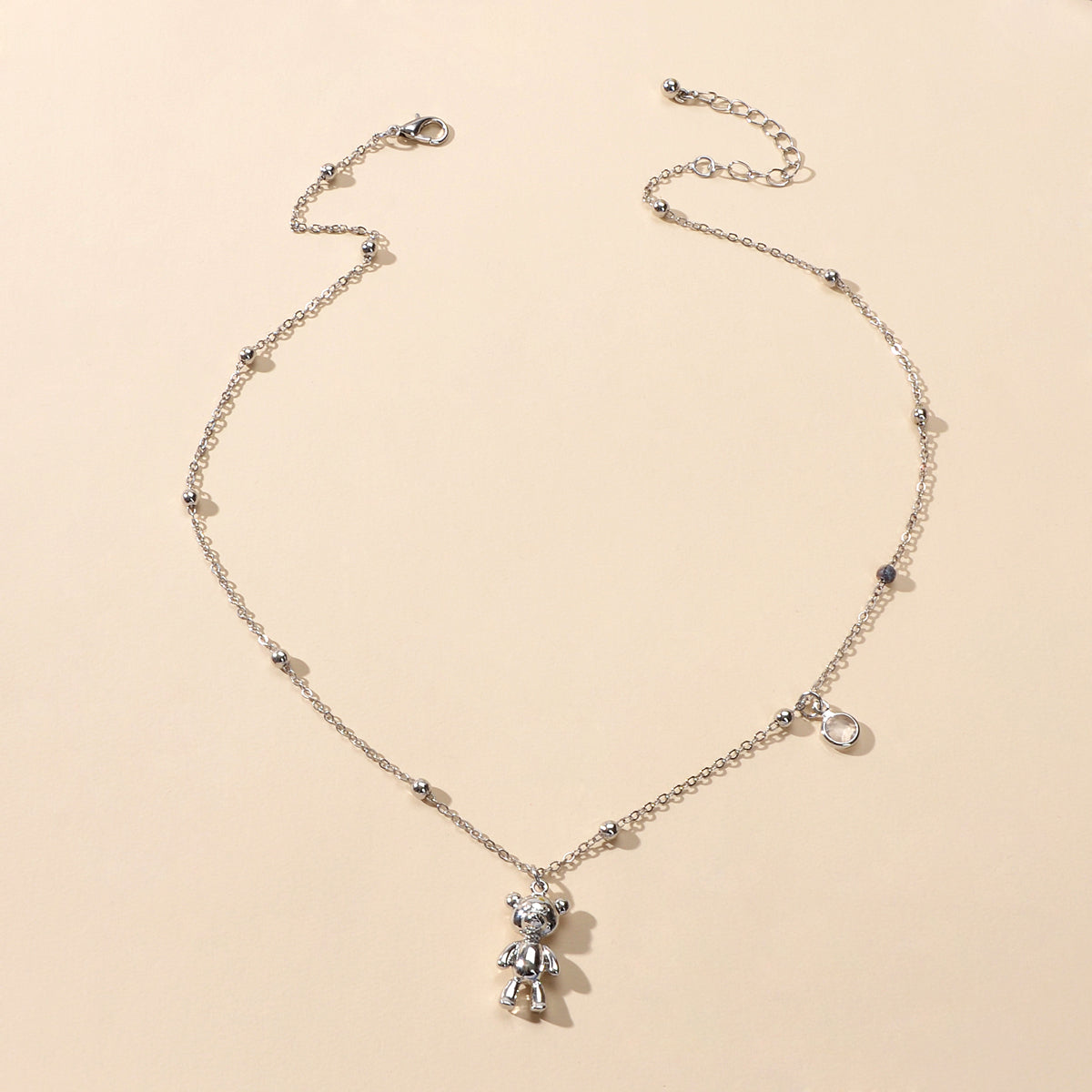 Lovely Female Jewellery Long Gold Chain Bear Pendant Necklace Trendy Accessories