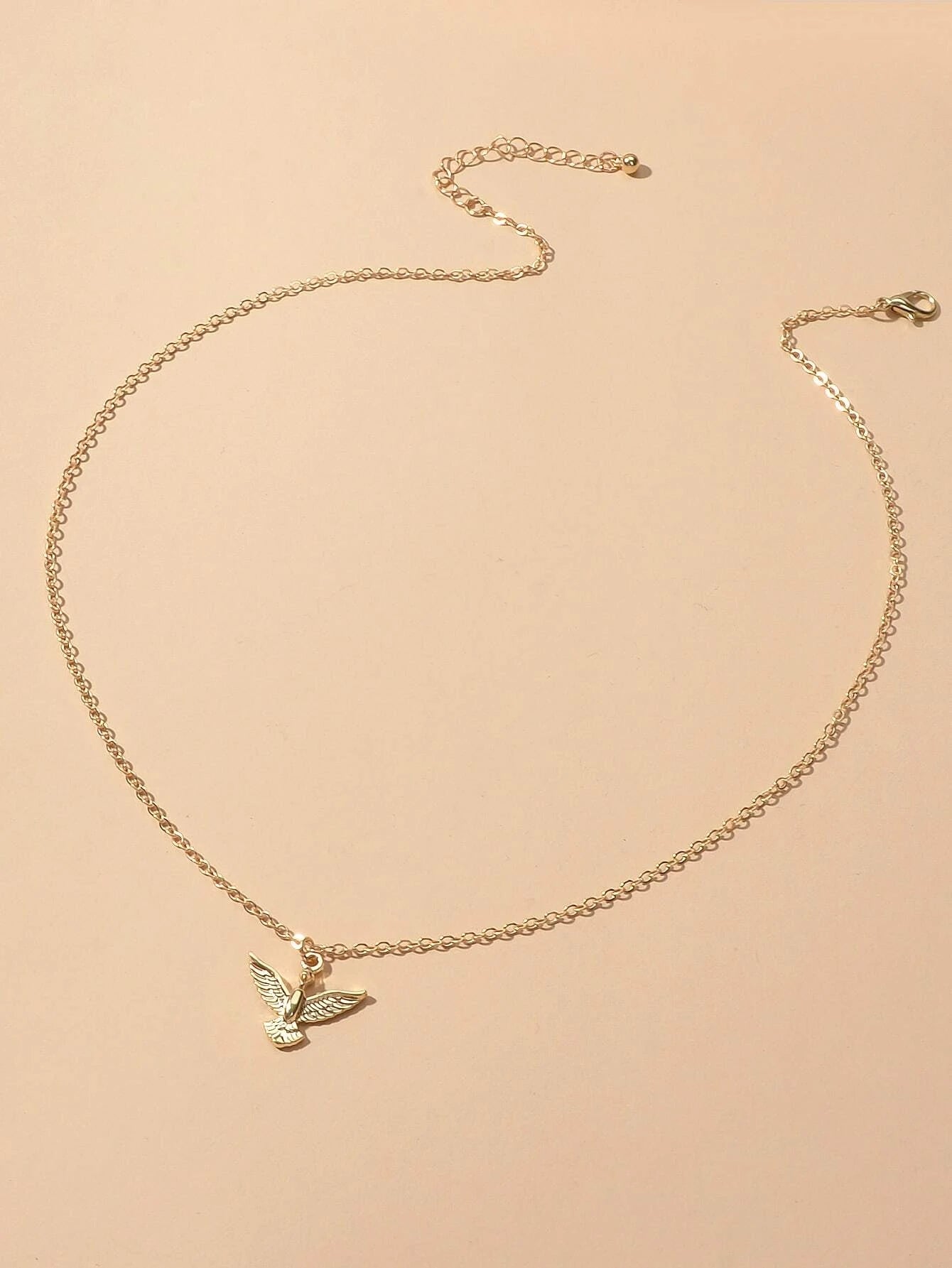 Fashion Accessories Minimalist Gold Chain Bird Pendant Necklace Women Jewellery