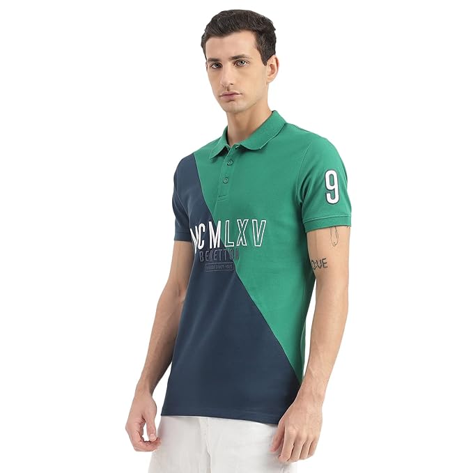 United Colors of Benetton Men's Solid Regular Fit Polo Shirt