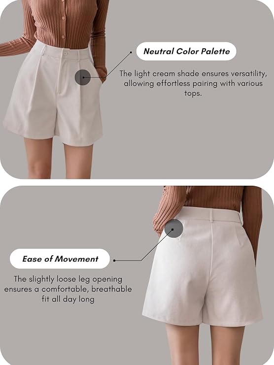 GRECIILOOKS Women’s Western Shorts – Trendy Knee Length Casual Bottoms | Relaxed Fit Summer Shorts for Girls & Women (Available in Plus Size)