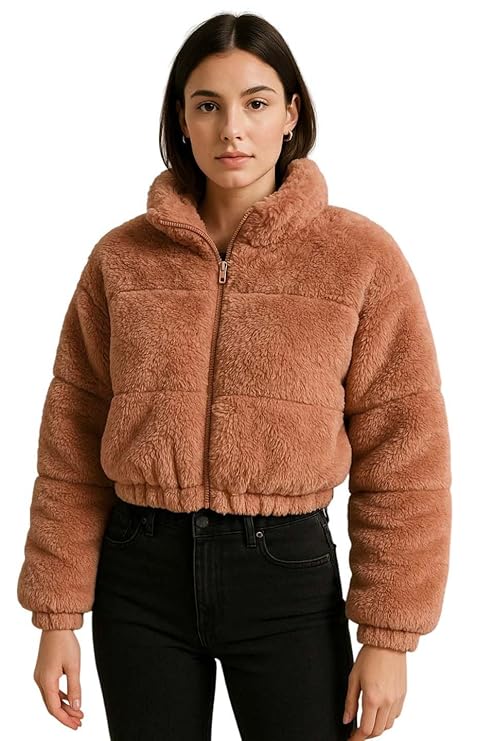 KOTTY Women's Luxurious Faux Fur Jacket for Winter, Stylish Outerwear, Warm and Cozy Fashion Coat, Perfect for Casual and Stylish Wear