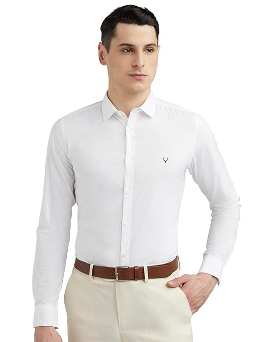 Allen Solly Men Cotton Plain Slim Fit Shirt