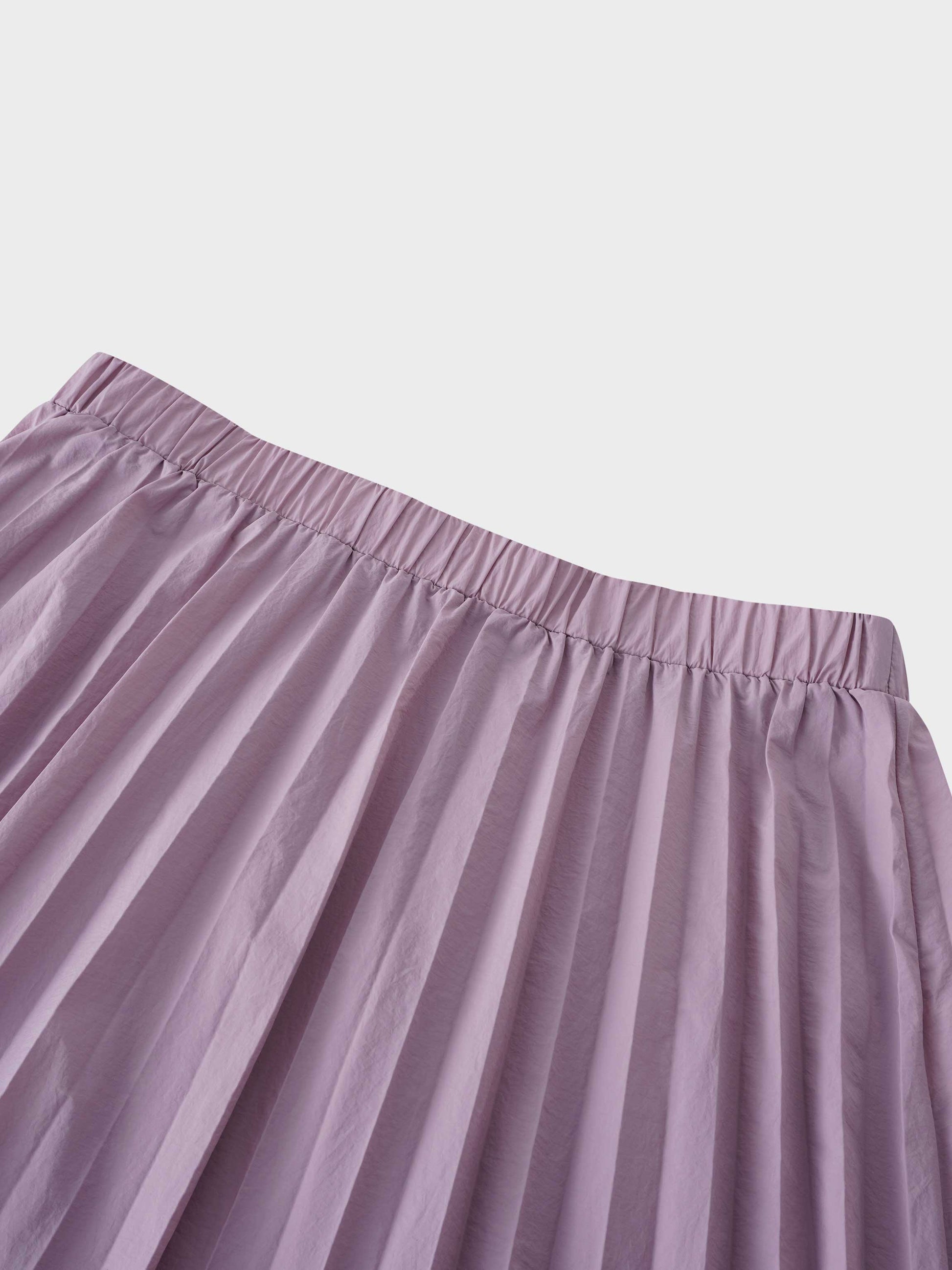 Nylon Circle Skirt-Mauve-2