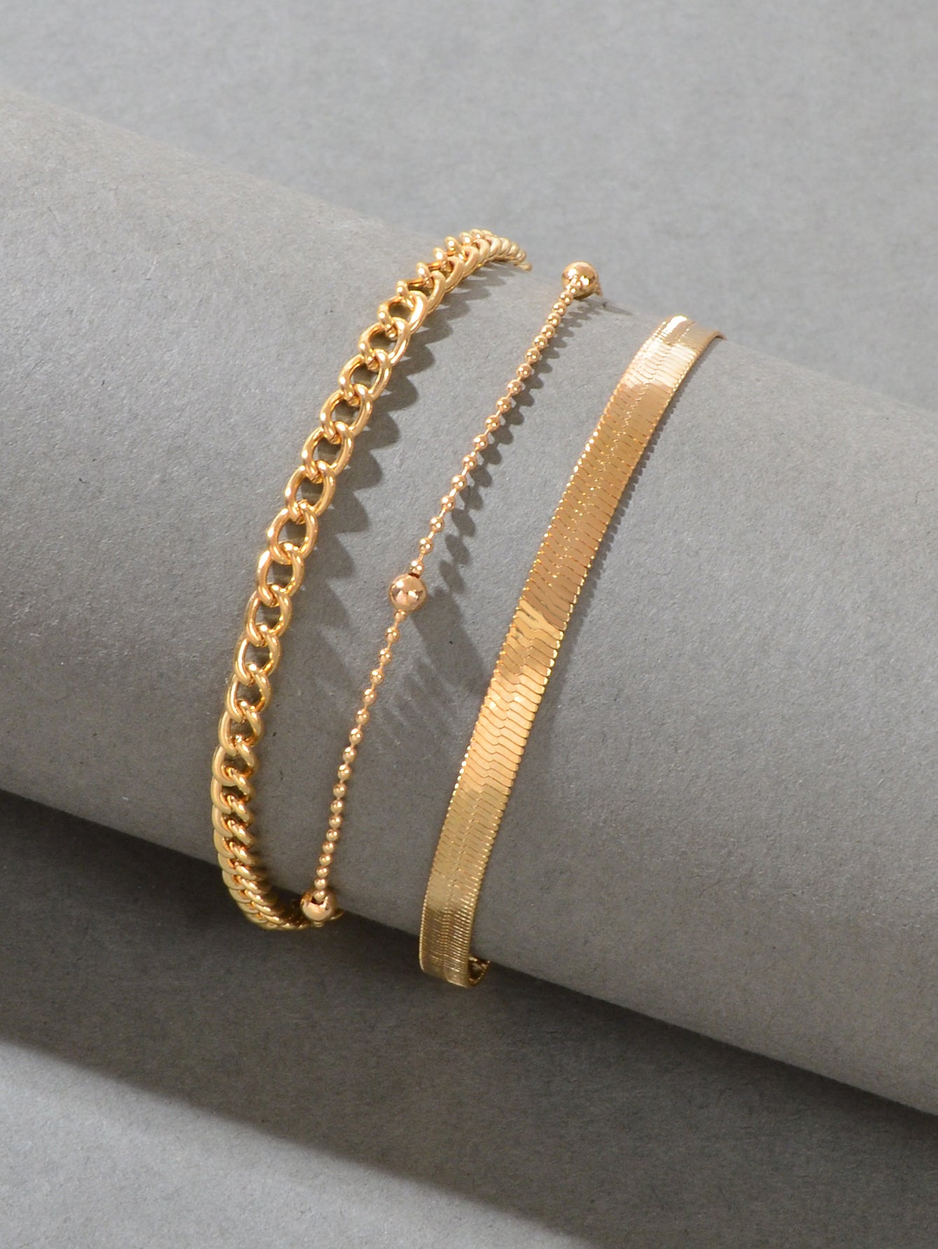Gold Silver Multi-layer Chain Adjustable Bracelet Women Multiple Style Jewellery