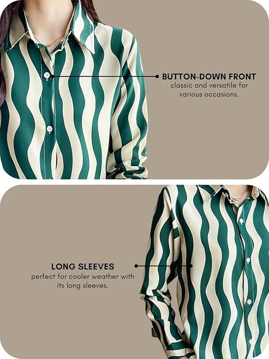 GRECIILOOKS Shirt for Women Stylish | Long Shirt for Women | Oversized Shirt for Women | Women Shirt | Woman TOP