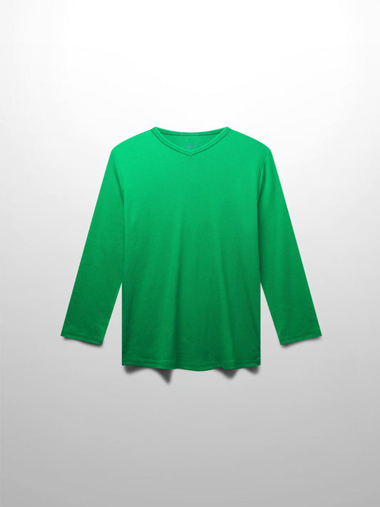 RIBBED HIGH V 3Q-MATCHA GREEN-0