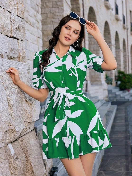 GRECIILOOKS Printed Midi Bodycon One-Piece Dress Elegant Summer Outfit, Slim Fit Cocktail Look, Soft Fabric